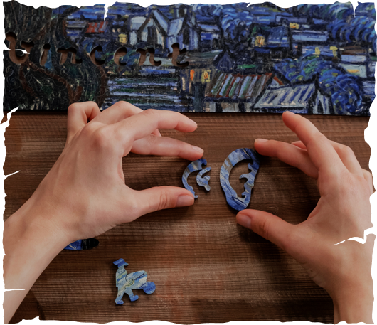 Vincent Van Gogh 'Starry Night' 3D Wood Jigsaw Puzzle – Winston Puzzles